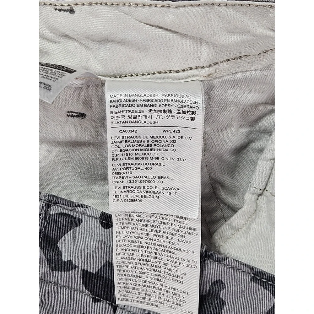 Levi's Ace Cargo Pants Men's Fits 32x29 Tag 32x32 Gray Camo White Tab Utility